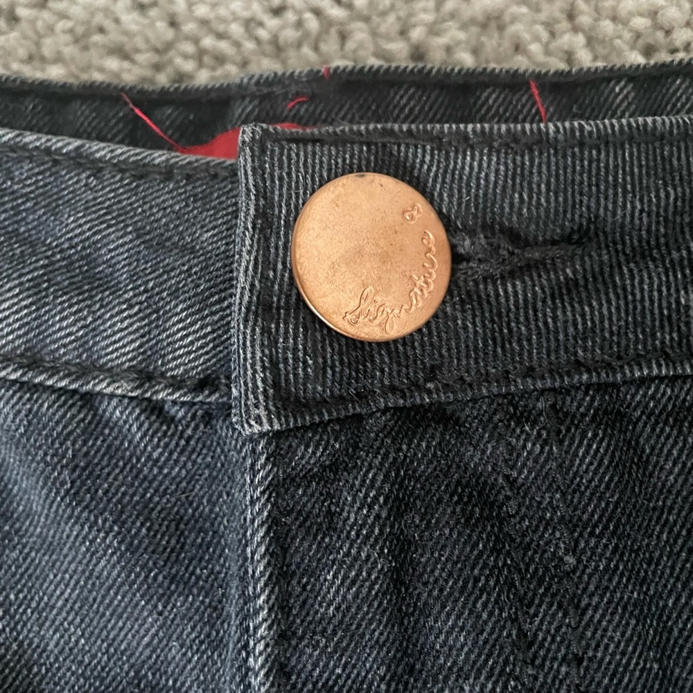 Signature 8 Black Denim, Rose Design Skirt - Picture 4 of 6